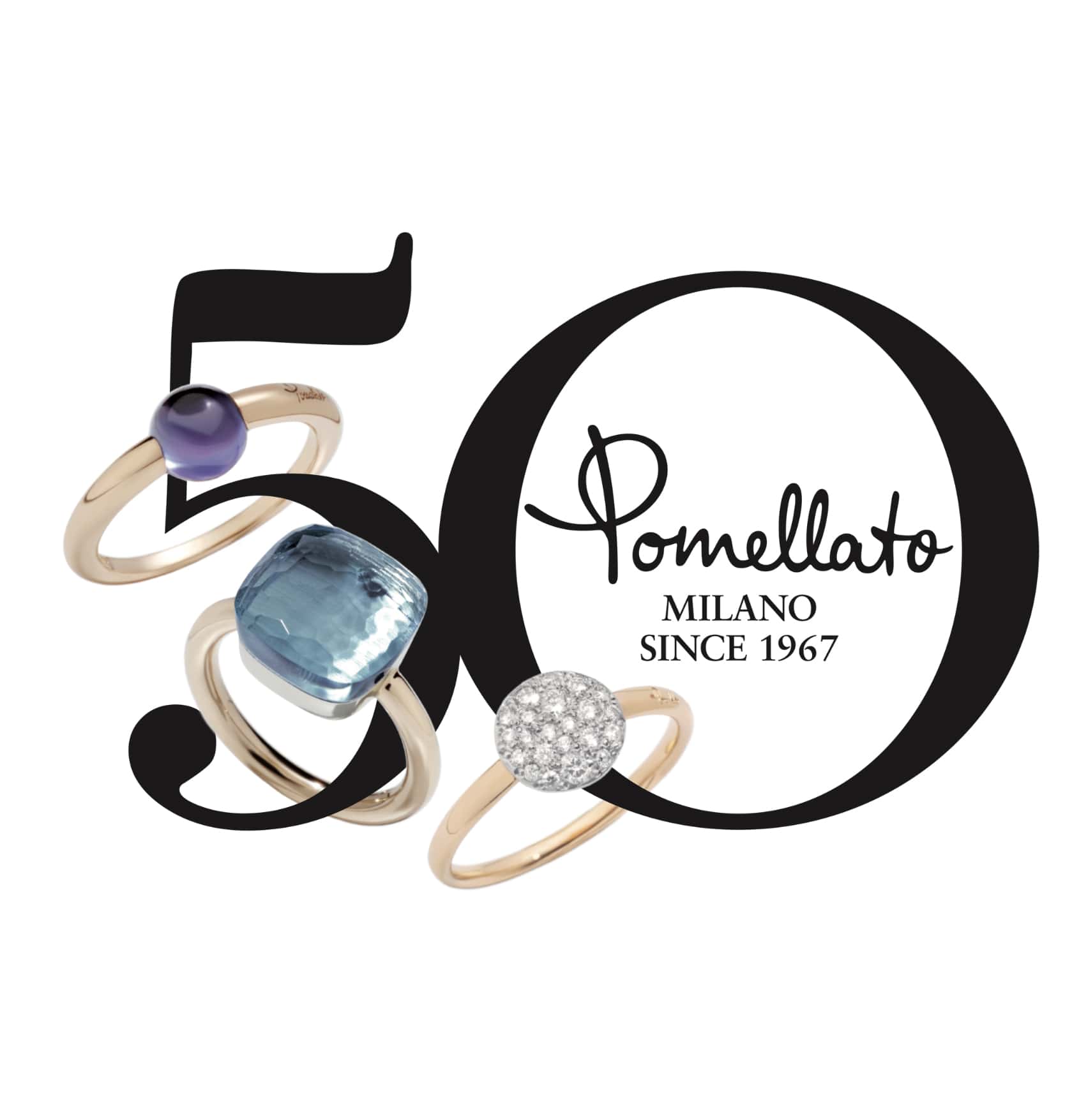 Pomellato 50th anniversary, Logo, 2017